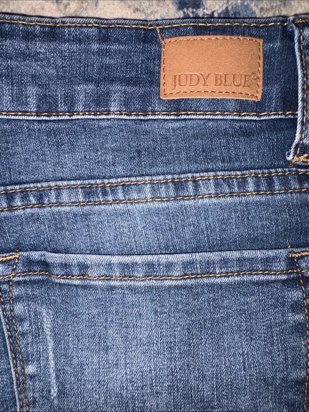 Judy Blue Distressed Dark Blue Ankle Jeans - Picture 3 of 7